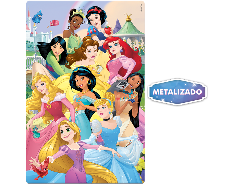 Quebra-cabeça Princesas da Disney 60 peças - Importados Lili