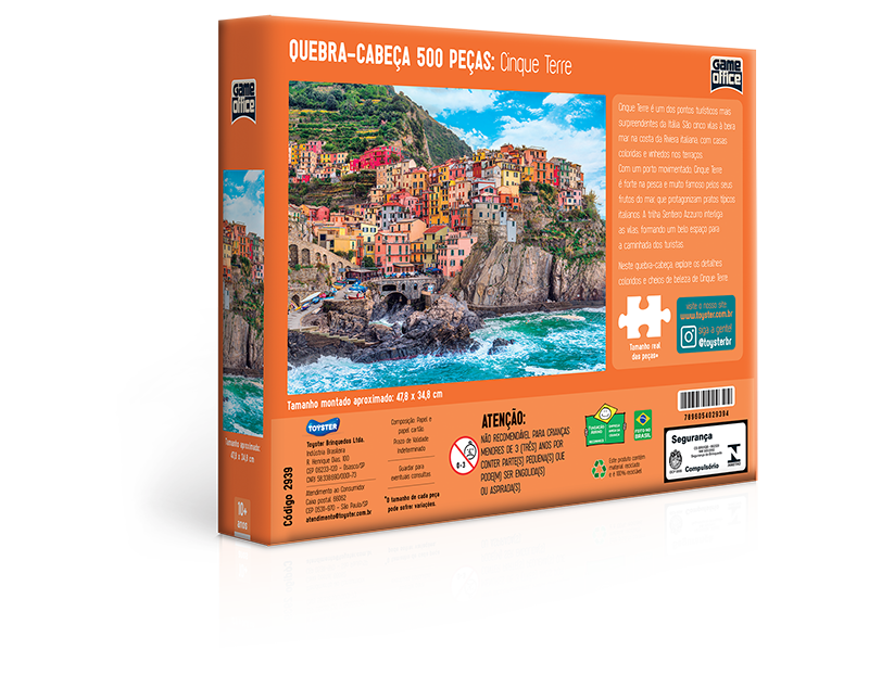 Puzzle Quebra-Cabeça Cinque Terre Bella Itália 500 peças - Game Office -  Livraria e Papelaria Paraná, Livros, Jogos, Materiais Escolares, Cadernos,  Lápis, Caneta, Material de Escritório, Livraria em Caxias do Sul,  Farroupilha