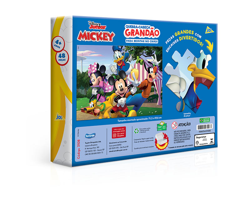 Quebra-Cabeça - 100 Peças - Disney Junior - Mickey - Toyster