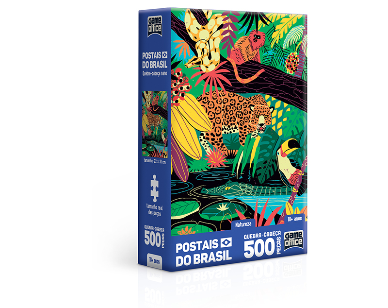 Postais do Brasil - Natureza - Quebra Cabeça 500 peças nano - Toyster  Brinquedos - Toyster