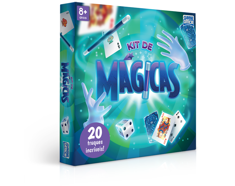 Jogo Mágicas Kit 15 Truques Cartas Dados Brinquedo Presente