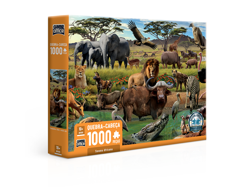 Savana Africana - Quebra-cabeça - 1000 peças - Toyster Brinquedos