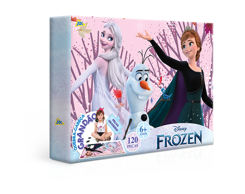 Kit Quebra Cabeça Da Frozen Princesa Disney 100 + 200 Peças