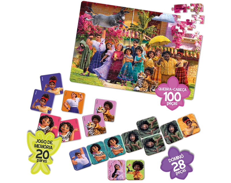 Super Kit Jogos 3 em 1 Princesas Disney - Toyster